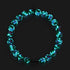 Gui bleu | Argent sterling 925 | Bracelet de jardin en verre Firefly